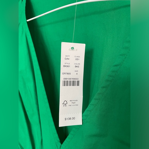 J Crew V-neck Poplin Dress - NWT - Picture 9 of 9